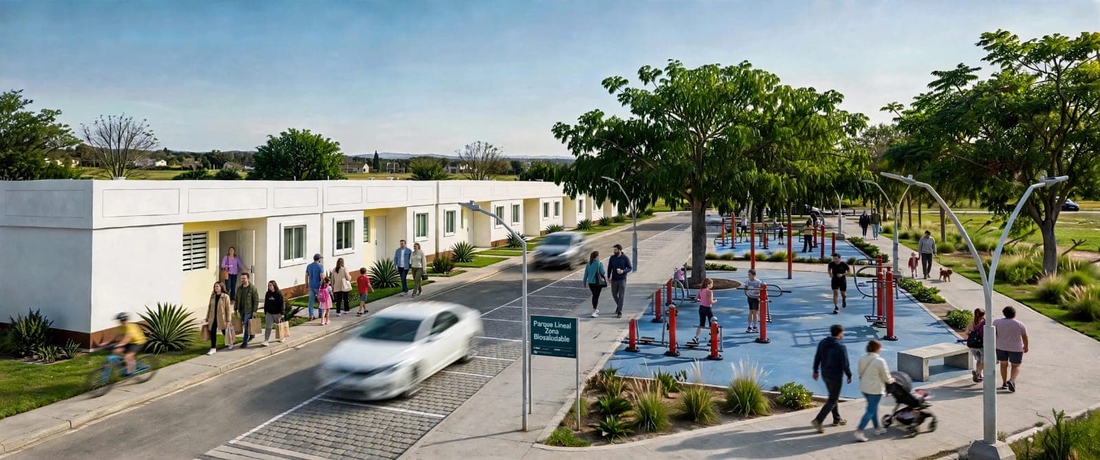 Parque lineal y zona biosaludable